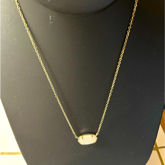Kendra scott elisa gold pendant necklace in iridescent drusy